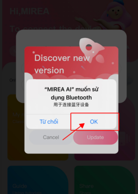Cấp quyền Bluetooth cho ứng dụng MIREA AI