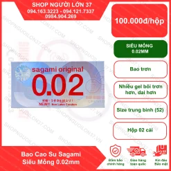 Bao Cao Su Sagami Siêu Mỏng 0.02mm