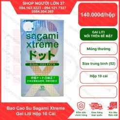 Bao Cao Su Sagami Xtreme Gai Liti Hộp 10 Cái