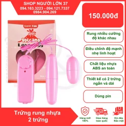 Trứng rung tình yêu 2 đầu trơn