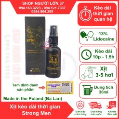XỊT CHỐNG XUẤT TINH SỚM STRONG MEN