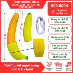 Dương vật giả trái chuối ngụy trang có rung