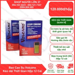 Bao Cao Su Volcano Kéo dài Thời Gian Hộp 12 Cái