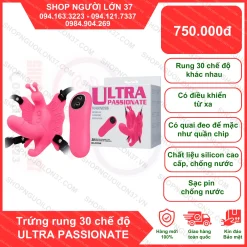Trứng rung điều khiển từ xa Ultra Passionate (Dương Vật Quần Lót Mini)