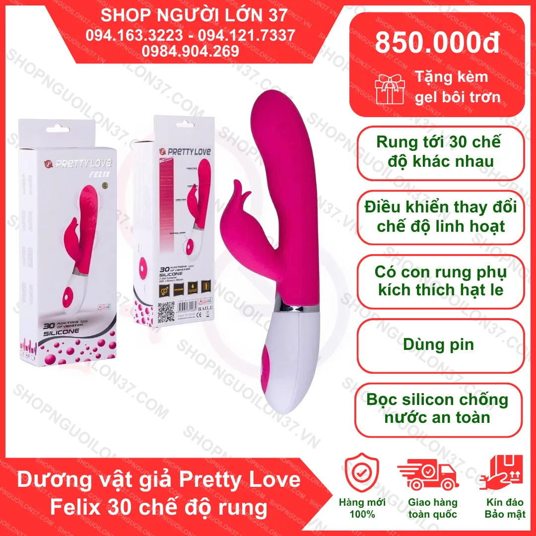 Dương vật giả Pretty Love Felix 30 chế độ rung