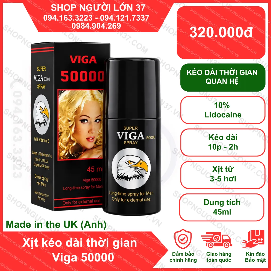 Xịt kéo dài thời gian Viga 50000 Xịt kéo dài thời gian Viga 50000