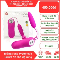 Trứng Rung PRETTYLOVE HARRIET 12 Chế Độ Siêu Rung