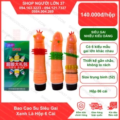 Bao Cao Su Siêu Gai Xanh Lá Hộp 6 Cái