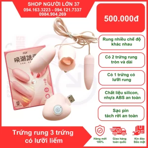 Trứng rung 3 đầu có lưỡi cắm USB