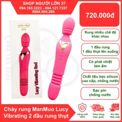 Chày rung Lucy Vibrating Rod đầu rung đuôi thụt