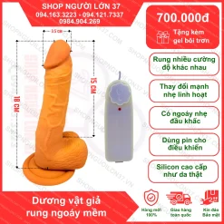 Dương vật cao cấp gắn tường rung ngoáy siêu mềm mới