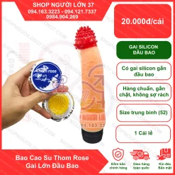 Bao Cao Su Thom Rose Gai Lớn Đầu Bao