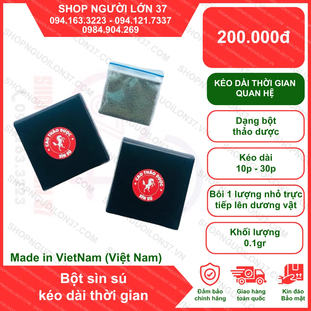 Bột sìn sú kéo dài thời gian