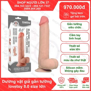 Dương vật giả gắn tường Lovetoy 8.0