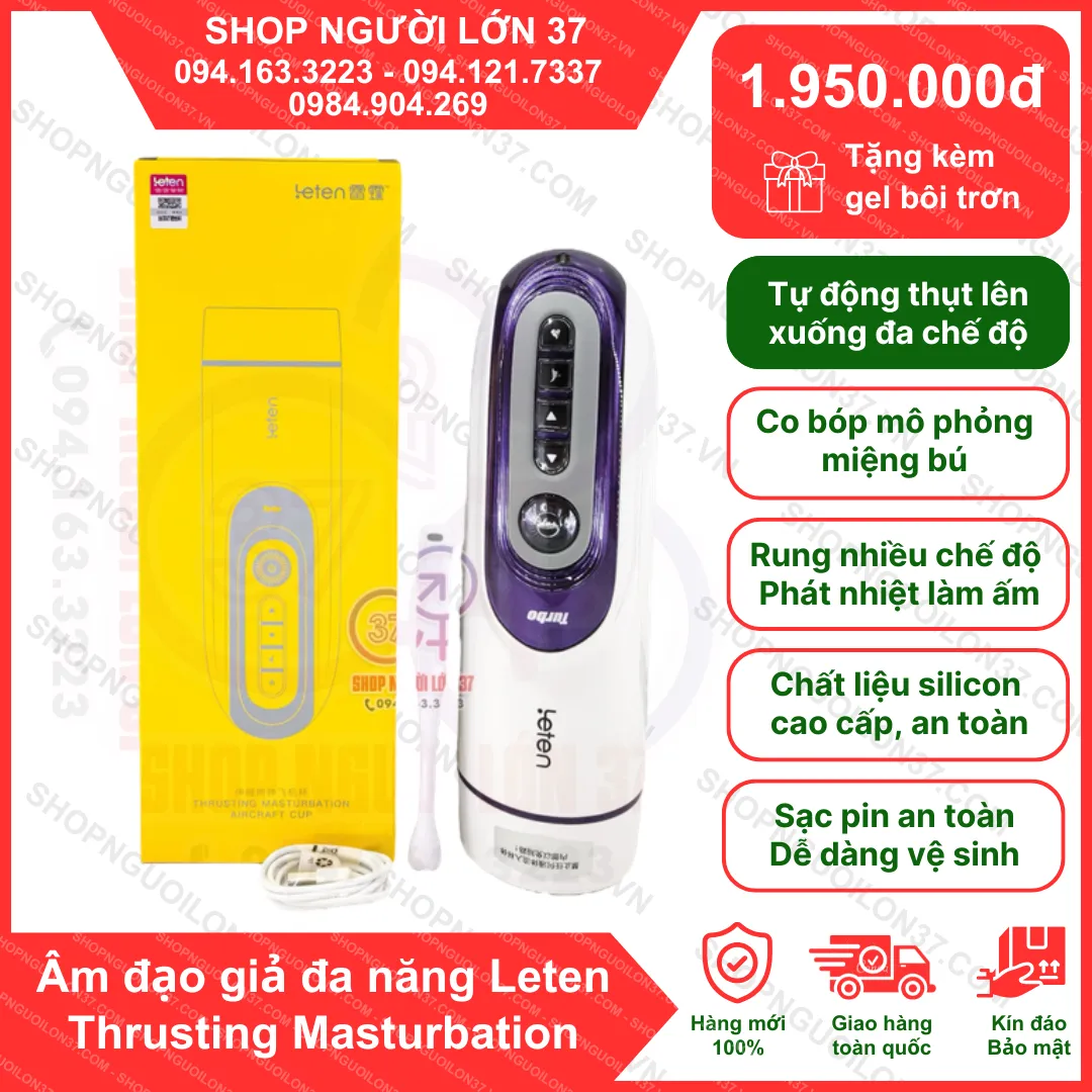 Âm đạo giả đa năng Leten Thrusting Masturbation