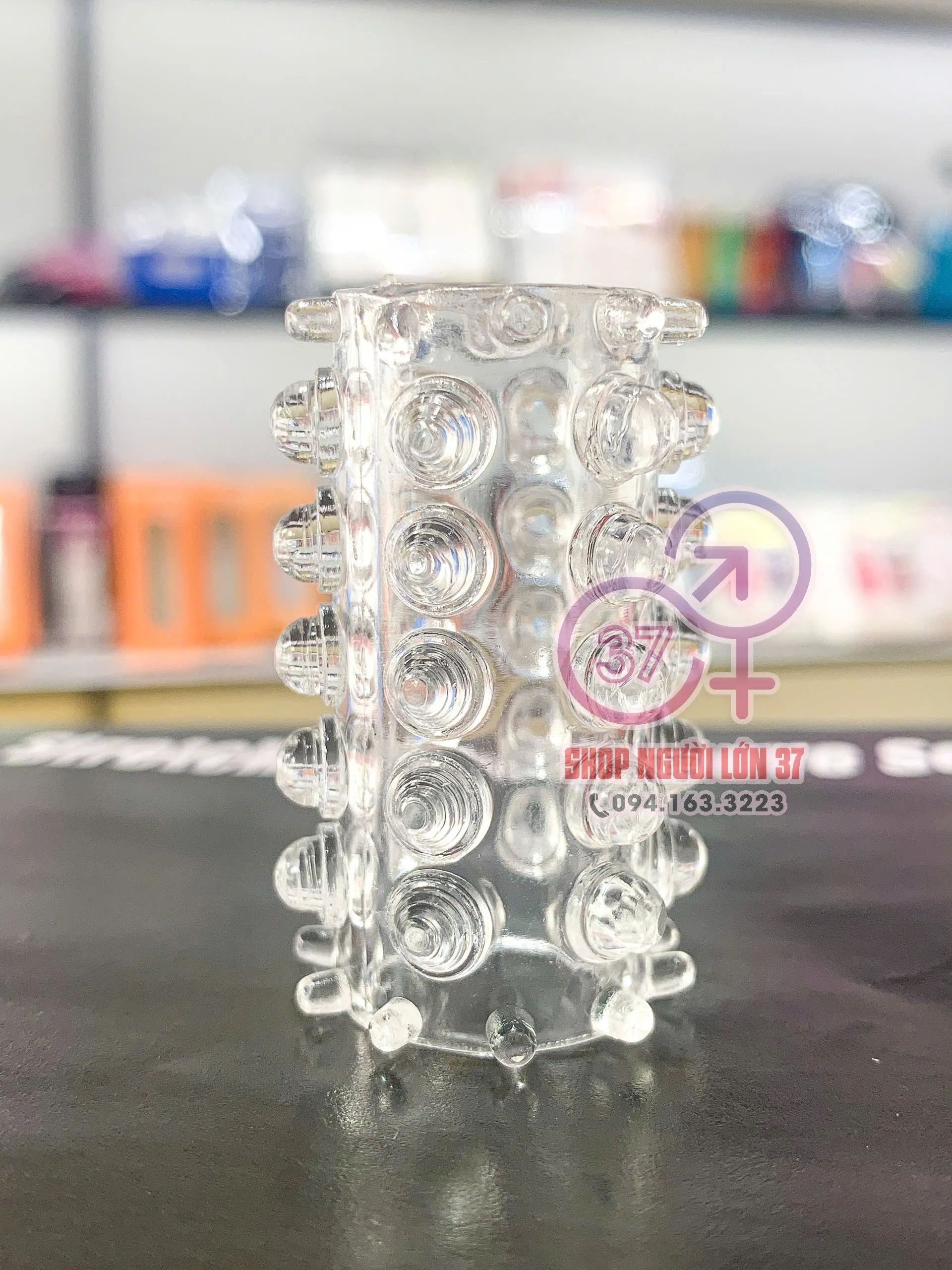 Bao cao su Đôn Dên khúc giữa Stretchy Penis Sleeve Set bi to