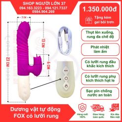 Dương Vật Giả Fox Rung Thụt Liếm Cao Cấp – Kích Thích Đỉnh Cao