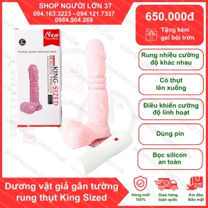 Dương Vật Giả Silicon Thò Thụt 3 Tốc độ Gắn Tường Pin sạc
