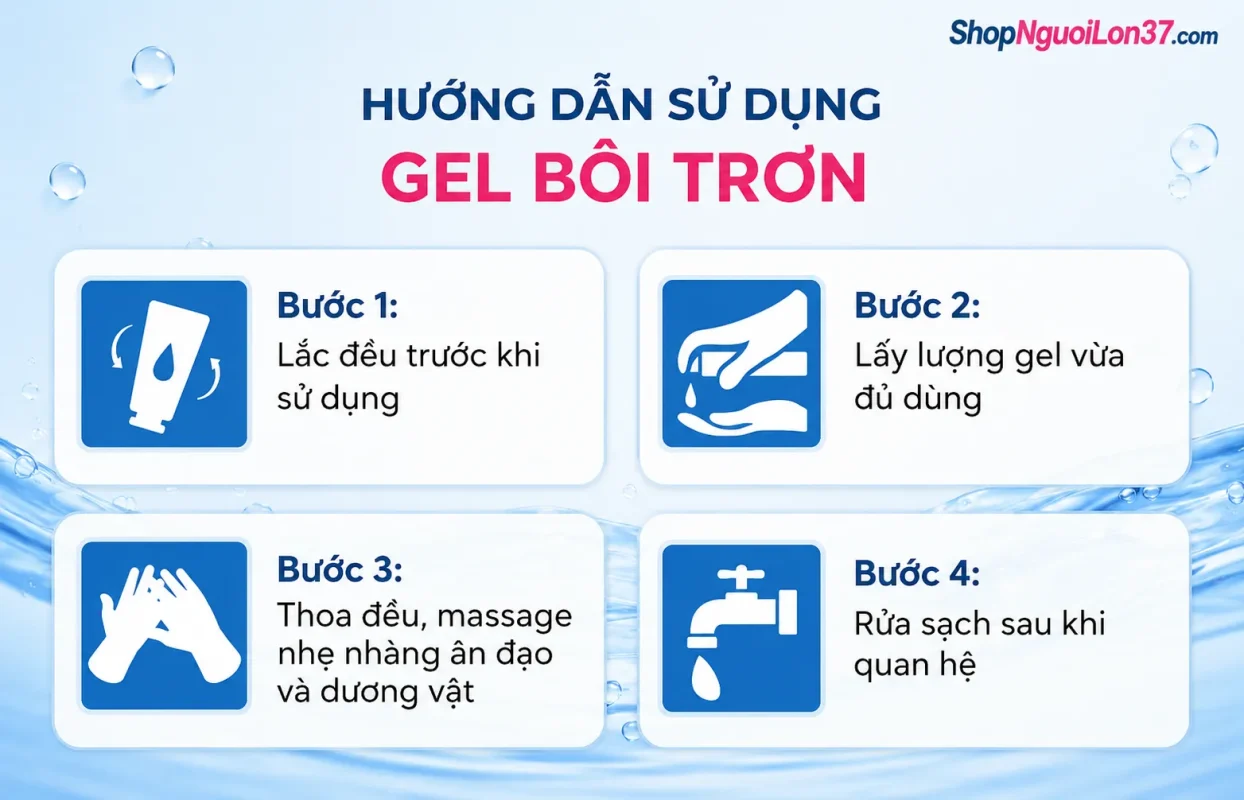 Hướng dẫn sử dụng Gel bôi trơn
