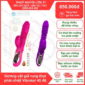 DƯƠNG VẬT GIẢ RUNG THỤT CÓ NHÁNH PHÁT NHIỆT ẤM 45 ĐỘ – MÀN HÌNH LCD