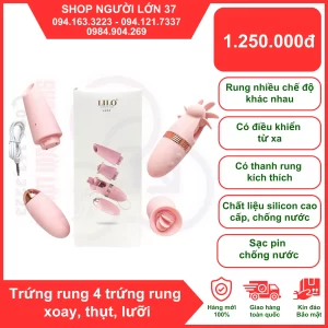 Bộ Lưỡi Liếm Lilo xoay,lắc, hút kèm trứng