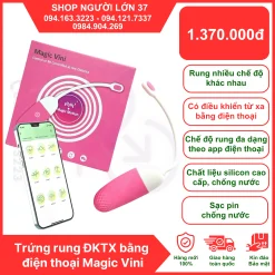 Trứng rung kích thích điểm G Magic Vini điều khiển qua app điện thoại