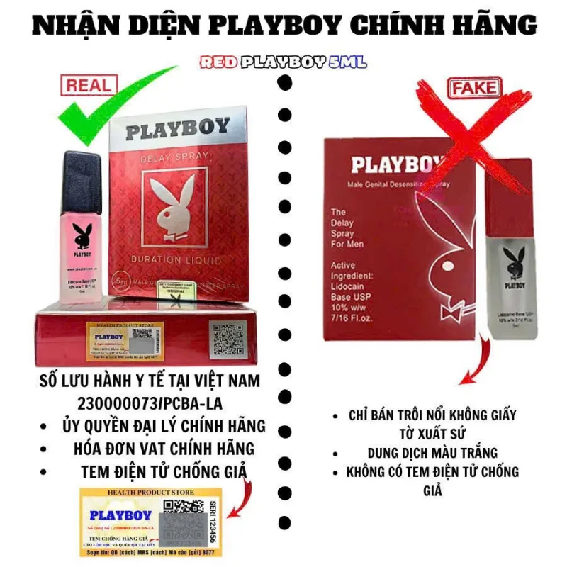 Hướng dẫn phân biệt playboy đỏ Hướng dẫn phân biệt playboy đỏ