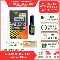 Xịt chống xuất tinh sớm Bamboo Black Power