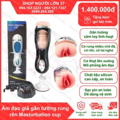 Âm đạo giả gắn tường, rung thụt tự động đa năng Masturbation Cup