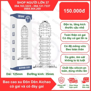 Bao Cao Su Đôn Dên Aichao có gai và có đáy gai