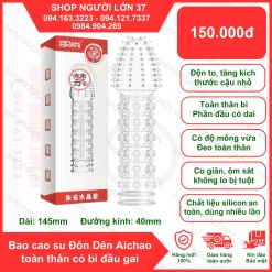 Bao Cao Su Đôn Dên Aichao toàn thân có bi đầu gai