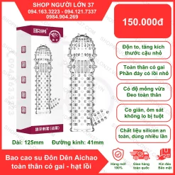 Bao Cao Su Đôn Dên Aichao toàn thân có gai - hạt lồi