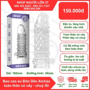 Bao Cao Su Đôn Dên Aichao toàn thân có vảy - chuỳ lồi