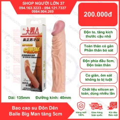 Bao Cao Su Đôn Dên Baile Big Man tăng 5cm