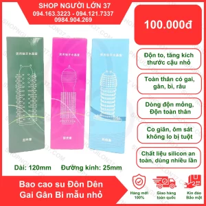 Bao Cao Su Đôn Dên Gai Gân Bi mẫu nhỏ