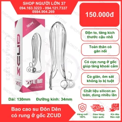 Bao Cao Su Đôn Dên có rung ở gốc ZCUD