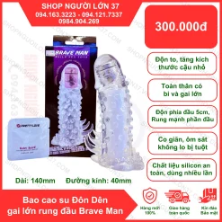 Bao Cao Su Đôn Dên gai lớn rung đầu Brave Man