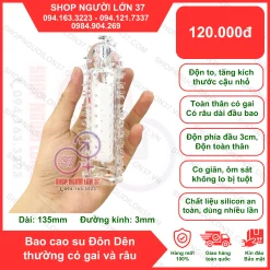 Bao Cao Su Đôn Dên có gai và râu