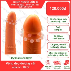 Vòng đeo dương vật silicon 18 bi