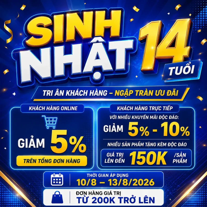 Shopnguoilon37 - chào đón sinh nhật 14 tuổi