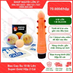 Bao Cao Su 10 Bi Lớn Super Gold Hộp 2 Cái