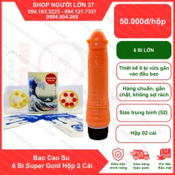 Bao Cao Su 6 Bi Super Gold Hộp 2 Cái
