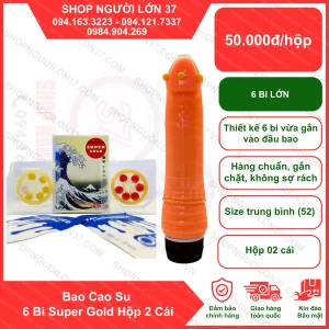 Bao Cao Su 6 Bi Super Gold Hộp 2 Cái