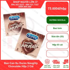 Bao Cao Su Durex Naughty Chocolate Hộp 3 Cái
