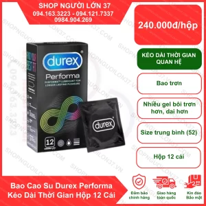 Bao Cao Su Durex Performa Kéo Dài Thời Gian Hộp 12 Cái