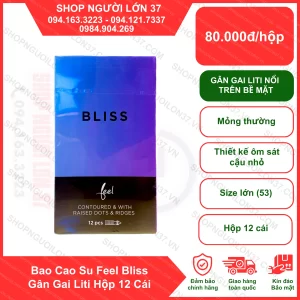 Bao Cao Su Feel Bliss Gân Gai Liti Hộp 12 Cái