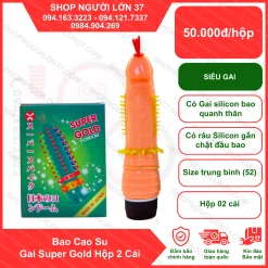 Bao Cao Su Gai Super Gold Hộp 2 Cái