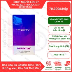 Bao Cao Su Golden Time Fiery Hương Vani Kéo Dài Thời Gian