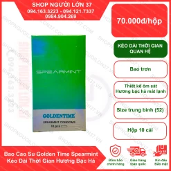 Bao Cao Su Golden Time Spearmint Kéo Dài Thời Gian Hương Bạc Hà