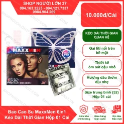 Bao Cao Su MaxxMen 6in1 Kéo Dài Thời Gian Hộp 1 Cái